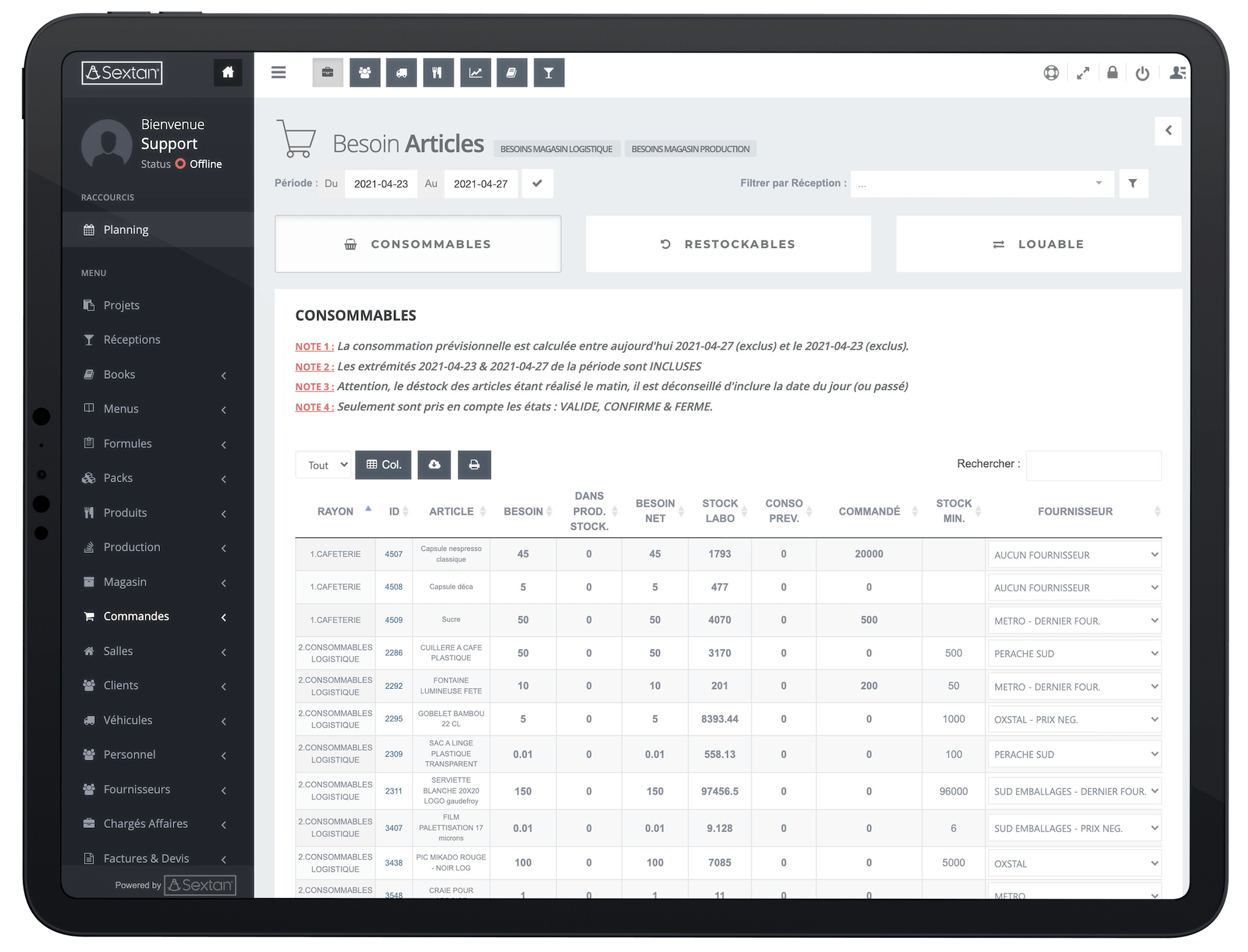 Module Achats - Gestion des commandes fournisseurs